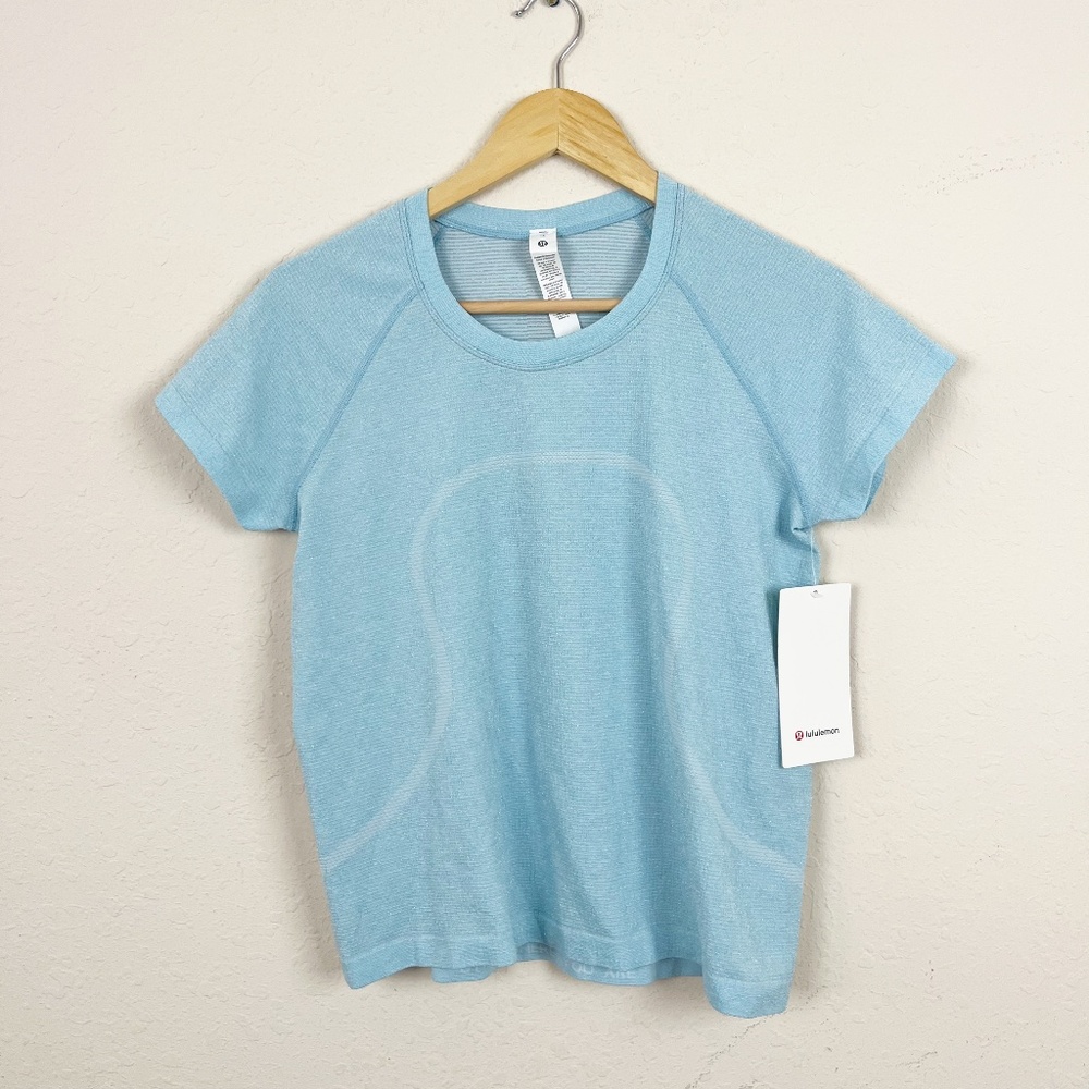 Lululemon Swiftly Tech Blue Short Sleeve Top Size 12 - Picture 1 of 5